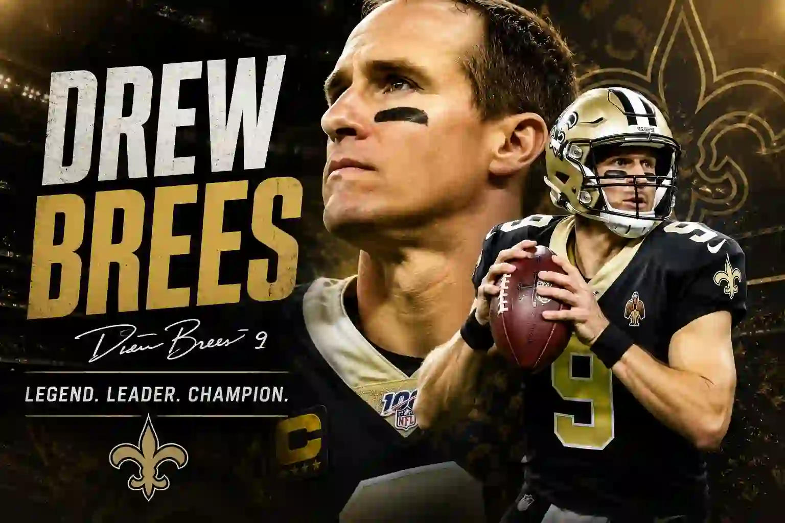 Drew Brees former New Orleans Saints quarterback in action