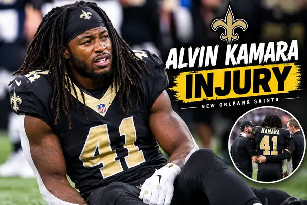 Alvin Kamara injury during an NFL game with the New Orleans Saints