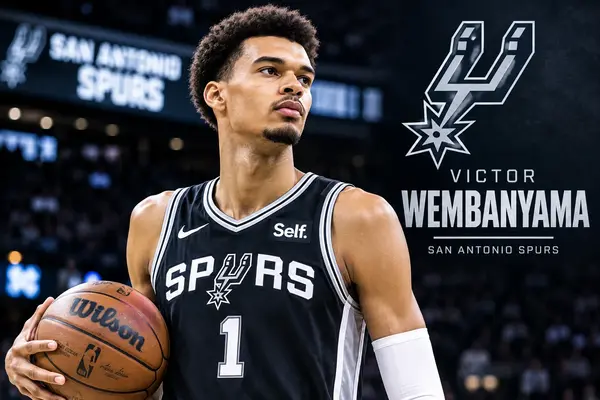 Victor Wembanyama playing basketball for the San Antonio Spurs