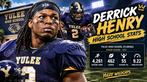 Derrick Henry high school football stats at Yulee High School