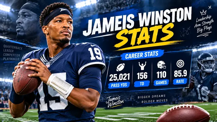 Jameis Winston stats featuring NFL quarterback career statistics and passing numbers
